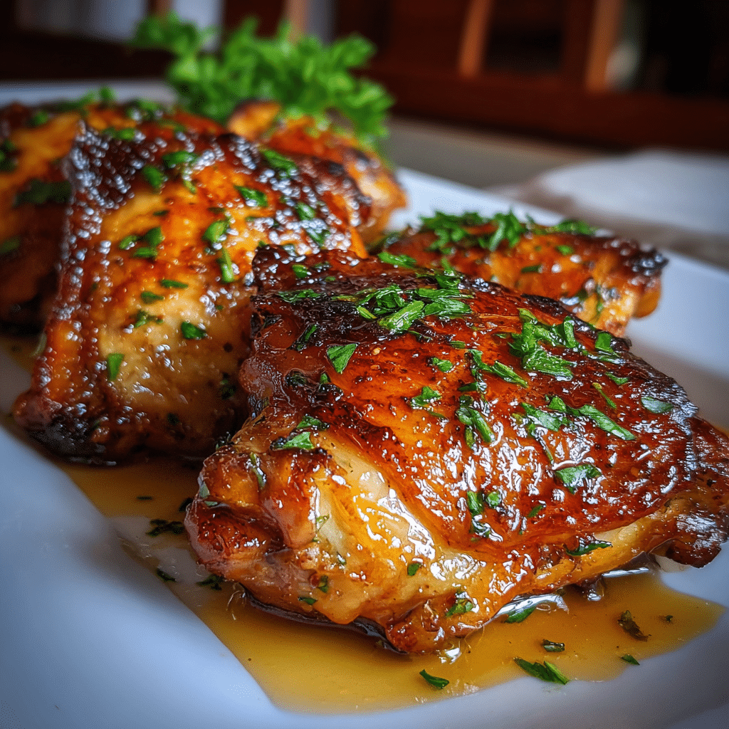 Honey Garlic Chicken Thighs