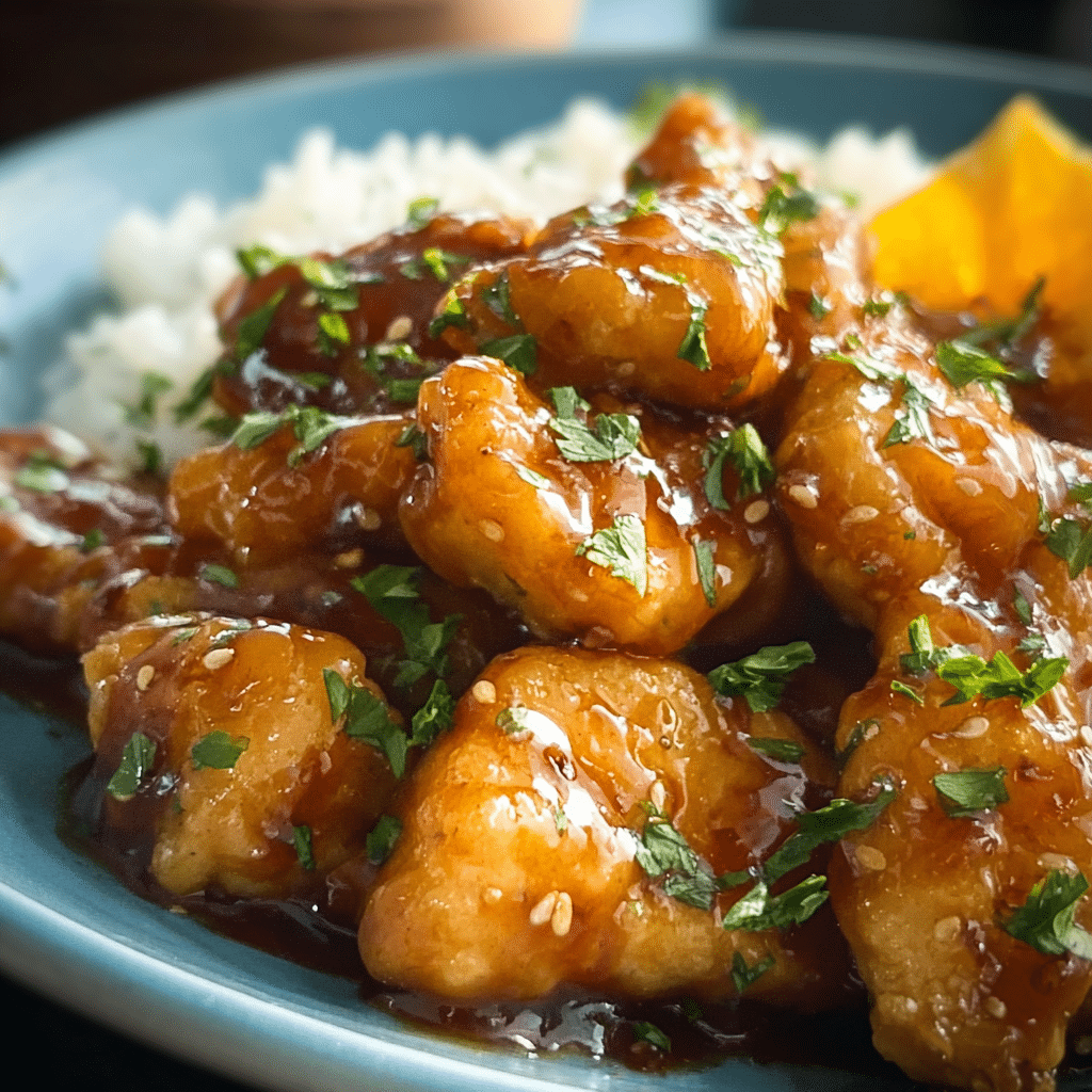 Orange Chicken with Tangy Sweet Sauce