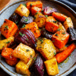 Oven Roasted Root Vegetables with Crispy Sage Oil