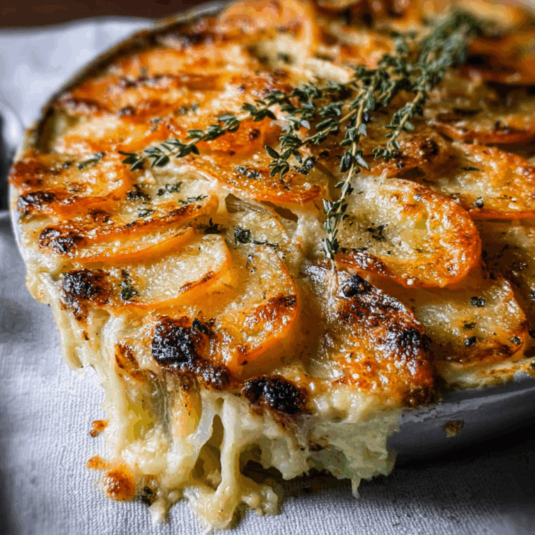 Parsnip Gratin with Gruyere and Thyme