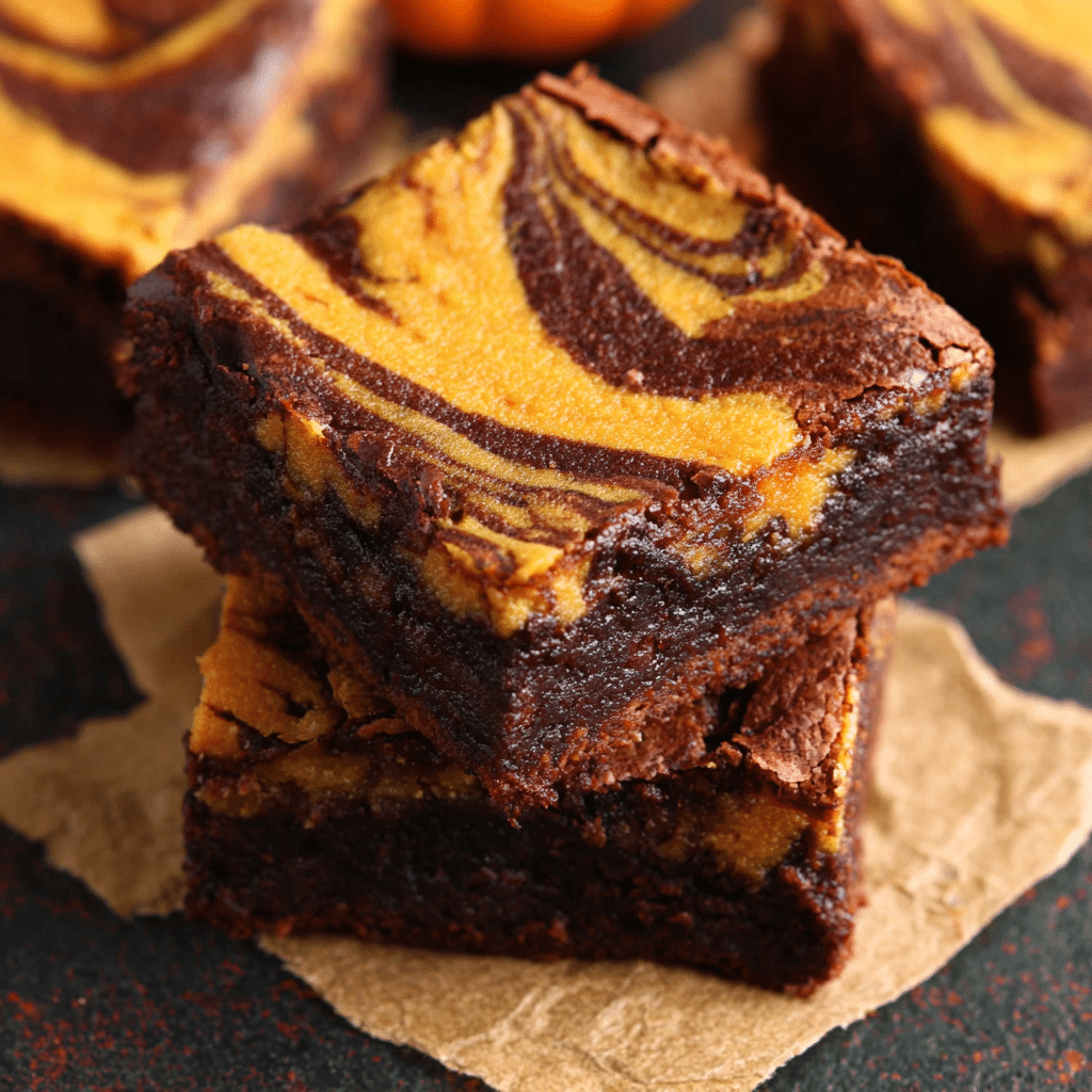 Pumpkin Swirl Brownies