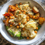 Roasted Cauliflower Chickpea Potato Bowl