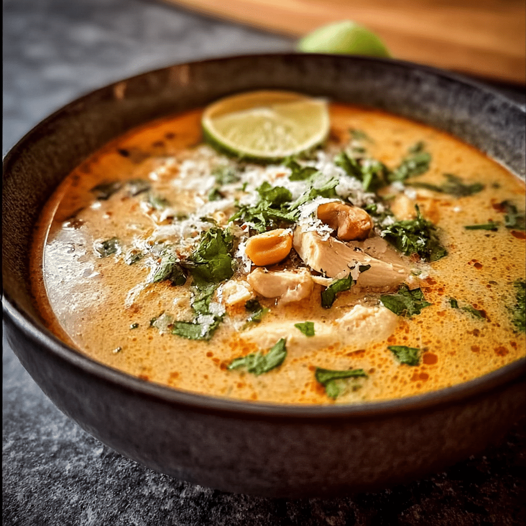 Slow Cooker Thai Coconut Chicken Soup