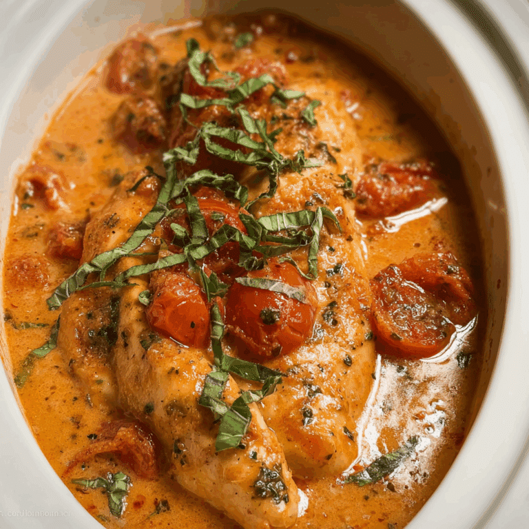 Slow Cooker Tomato Basil Chicken