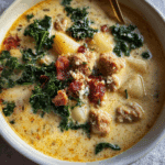 Slow Cooker Zuppa Toscana Soup with Sausage and Kale