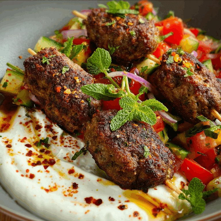 Spiced Lamb Koftas with Yogurt Sauce