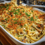 Turkey Tetrazzini Pasta Bake