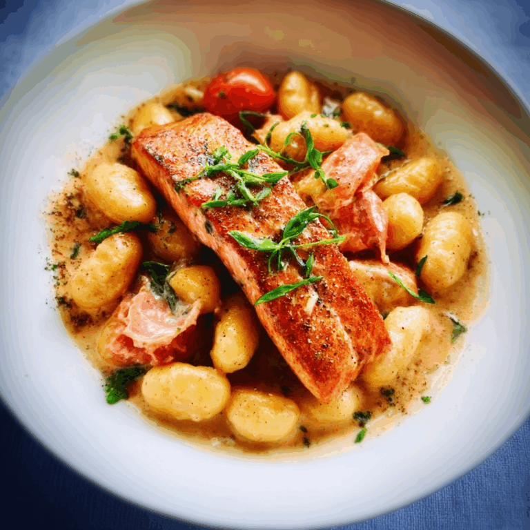 Tuscan Salmon and Gnocchi