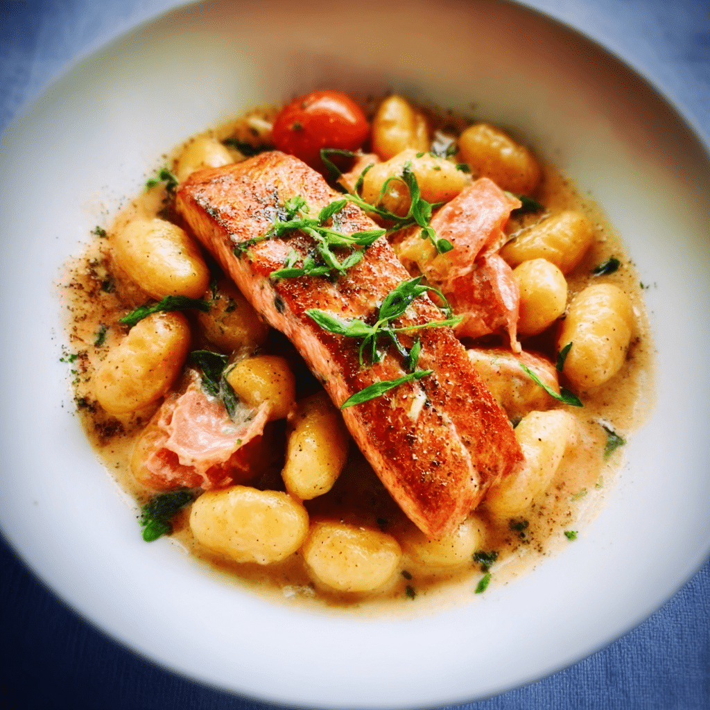 Tuscan Salmon and Gnocchi