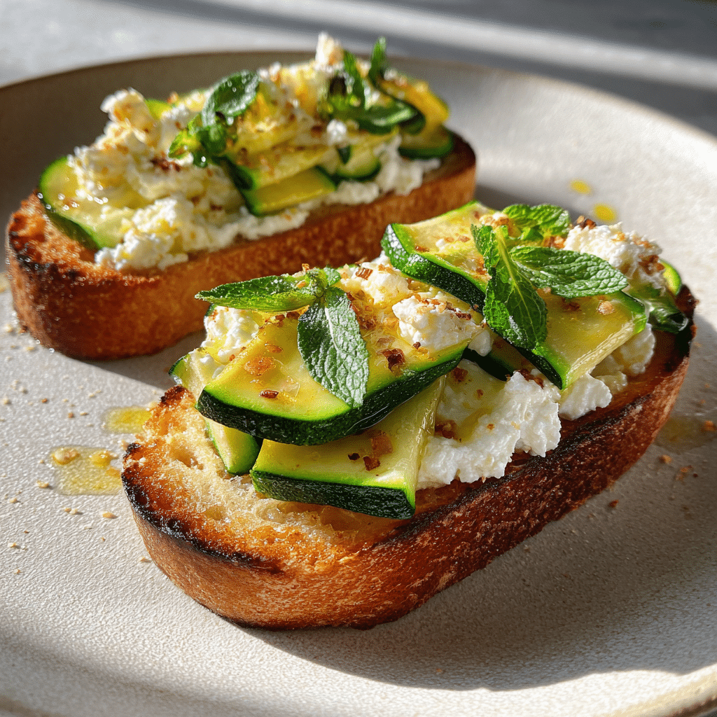 Zucchini Ricotta Toast